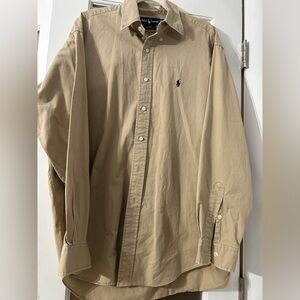 Ralph Lauren Beige Long-Sleeve Shirt Blake Khaki Men’s Large